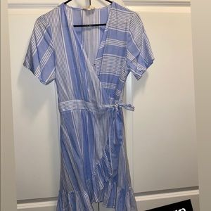 Blue wrap dress